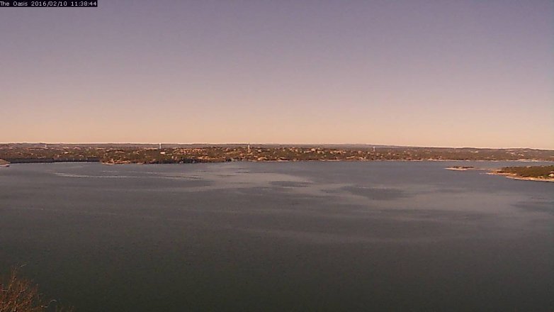 Lake Travis webcam, February 10, 2016 10:45 AM CT