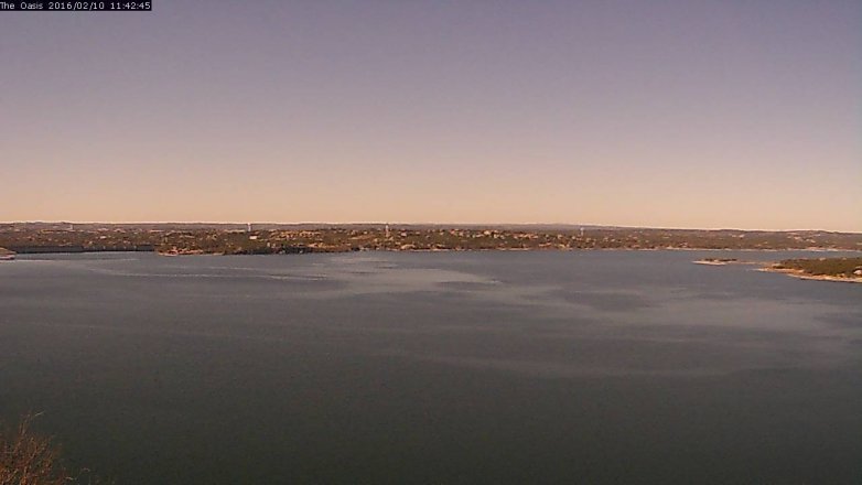 Lake Travis webcam, February 10, 2016 10:50 AM CT