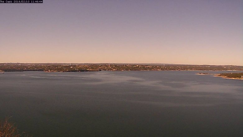 Lake Travis webcam, February 10, 2016 10:55 AM CT