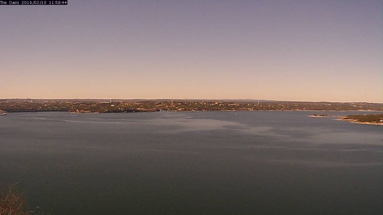 Lake Travis webcam, February 10, 2016 11:05 AM CT