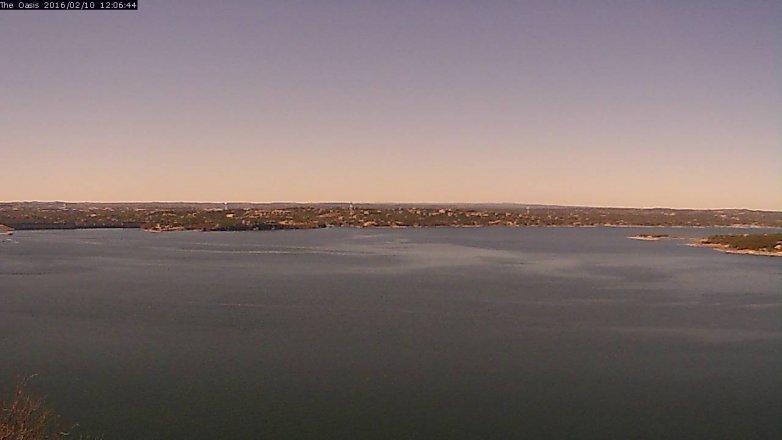 Lake Travis webcam, February 10, 2016 11:15 AM CT