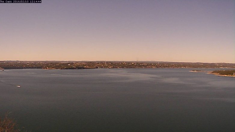 Lake Travis webcam, February 10, 2016 11:20 AM CT