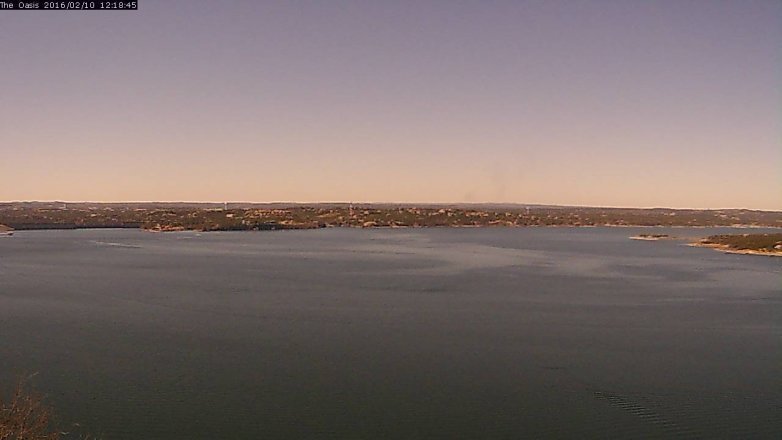 Lake Travis webcam, February 10, 2016 11:25 AM CT