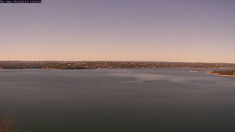 Lake Travis webcam, February 10, 2016 11:30 AM CT