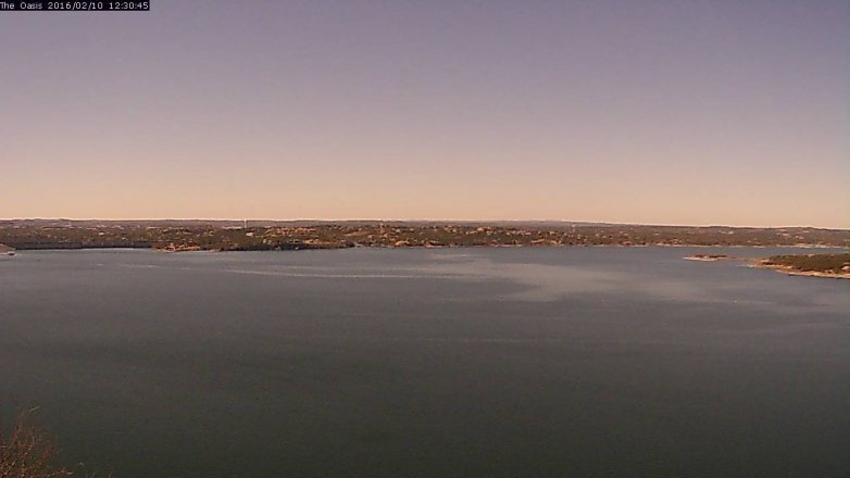 Lake Travis webcam, February 10, 2016 11:35 AM CT