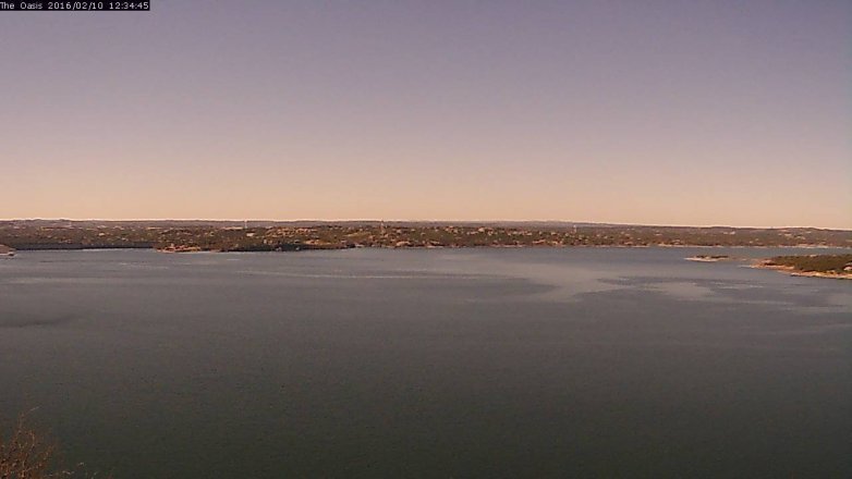 Lake Travis webcam, February 10, 2016 11:40 AM CT