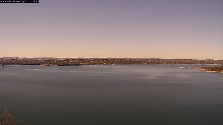 Lake Travis webcam, February 10, 2016 11:45 AM CT