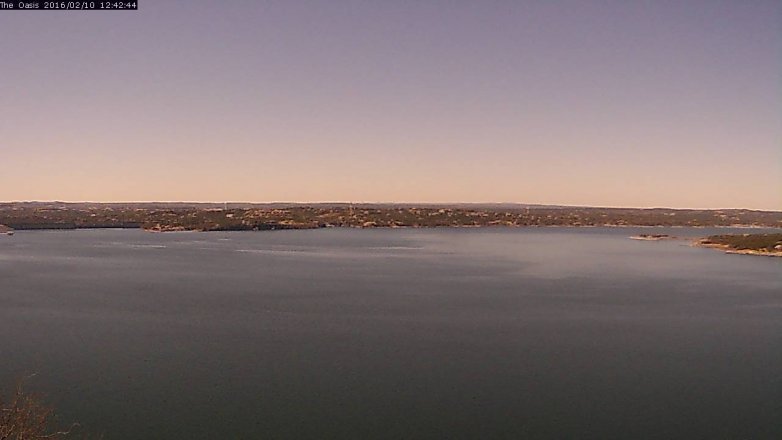 Lake Travis webcam, February 10, 2016 11:50 AM CT
