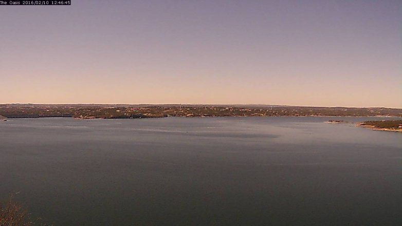 Lake Travis webcam, February 10, 2016 11:55 AM CT