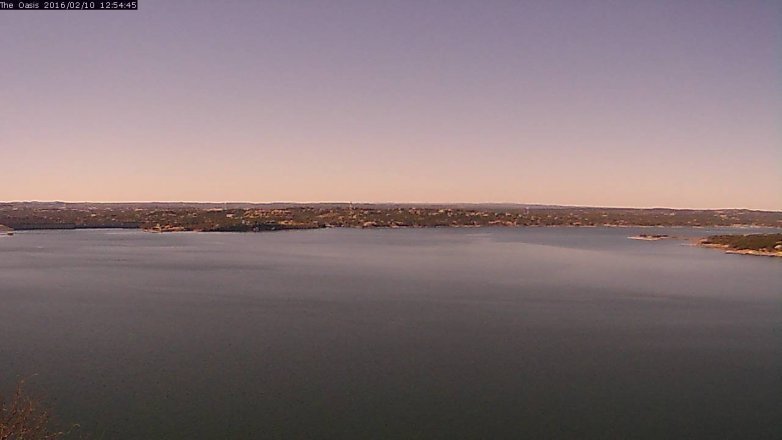 Lake Travis webcam, February 10, 2016 12:00 PM CT