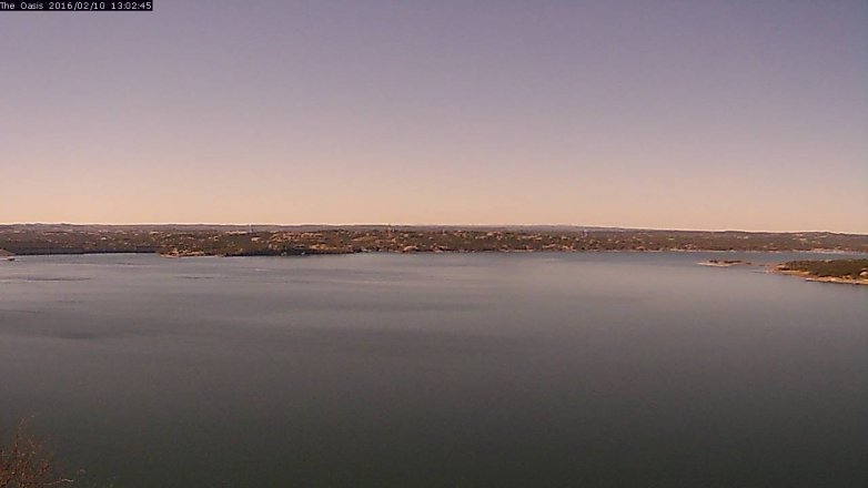 Lake Travis webcam, February 10, 2016 12:10 PM CT