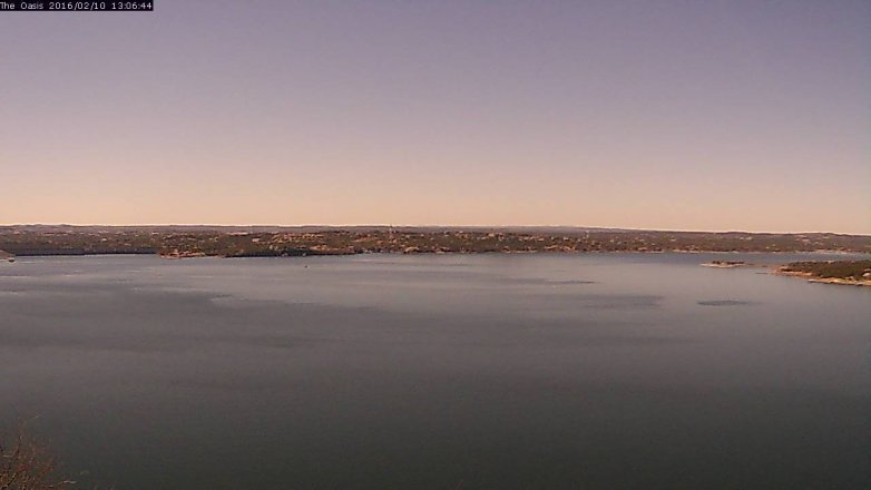 Lake Travis webcam, February 10, 2016 12:15 PM CT
