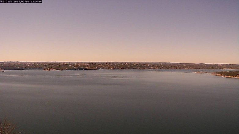 Lake Travis webcam, February 10, 2016 12:20 PM CT