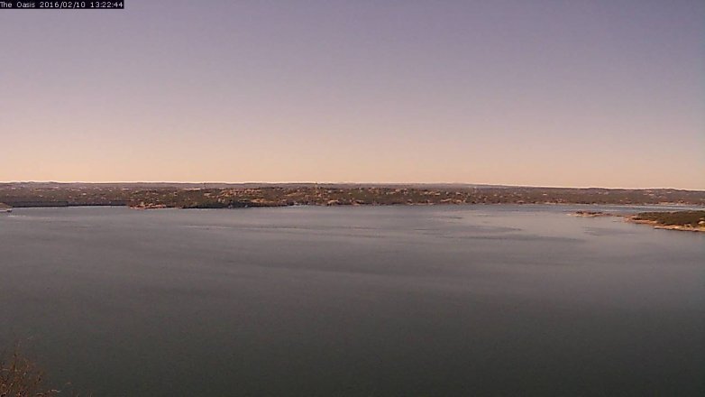 Lake Travis webcam, February 10, 2016 12:30 PM CT