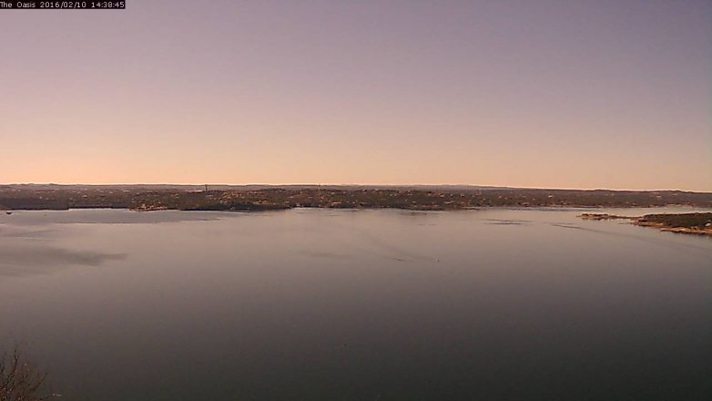 Lake Travis webcam, February 10, 2016 1:45 PM CT