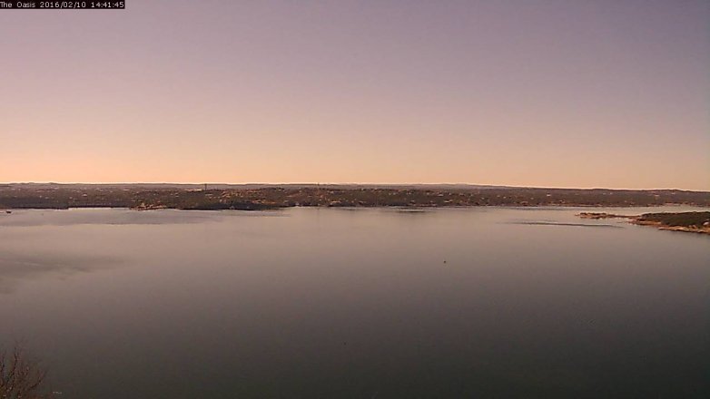 Lake Travis webcam, February 10, 2016 1:50 PM CT