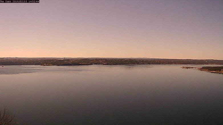 Lake Travis webcam, February 10, 2016 2:00 PM CT