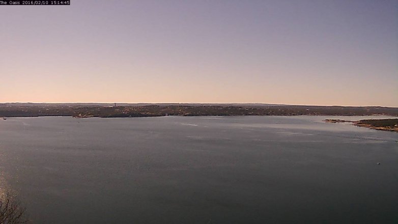 Lake Travis webcam, February 10, 2016 2:20 PM CT