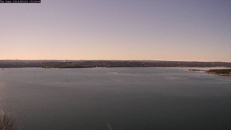 Lake Travis webcam, February 10, 2016 2:25 PM CT