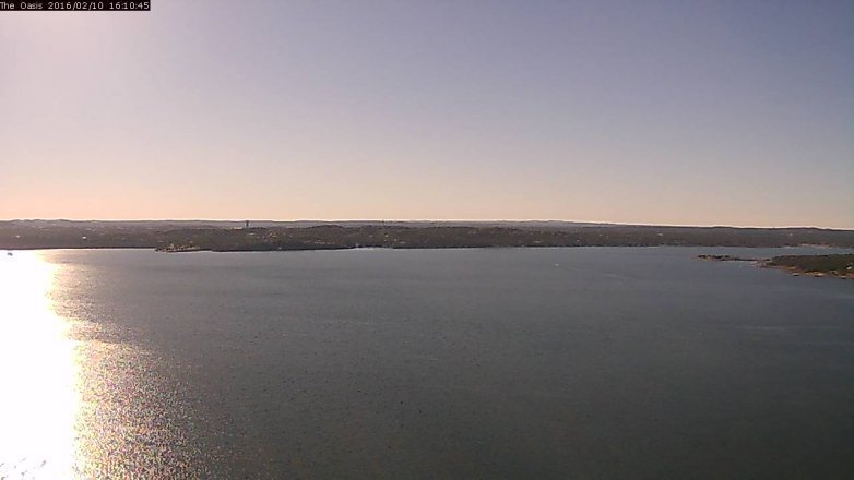 Lake Travis webcam, February 10, 2016 3:15 PM CT