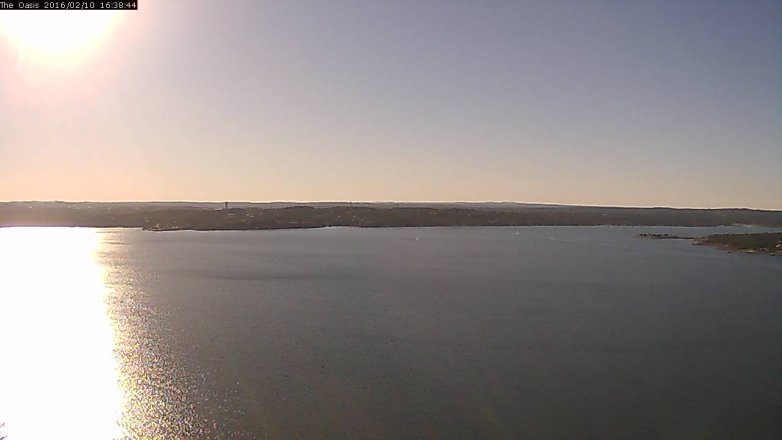 Lake Travis webcam, February 10, 2016 3:45 PM CT