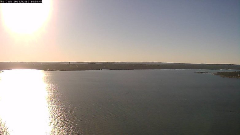Lake Travis webcam, February 10, 2016 4:05 PM CT