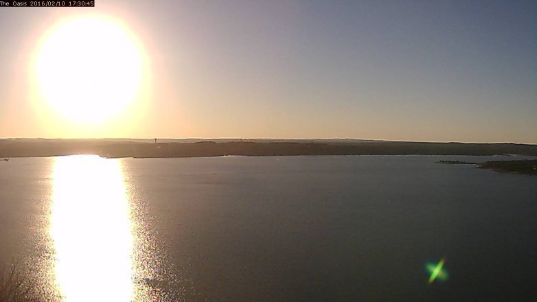 Lake Travis webcam, February 10, 2016 4:40 PM CT
