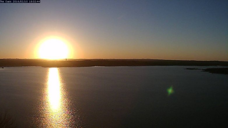 Lake Travis webcam, February 10, 2016 5:10 PM CT