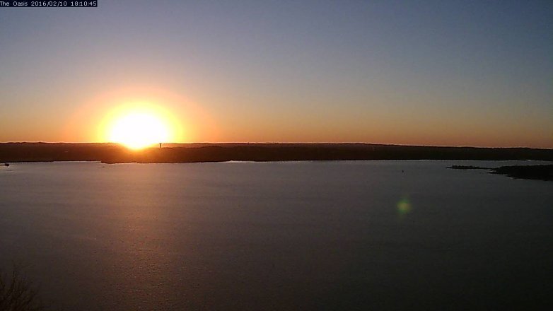 Lake Travis webcam, February 10, 2016 5:15 PM CT