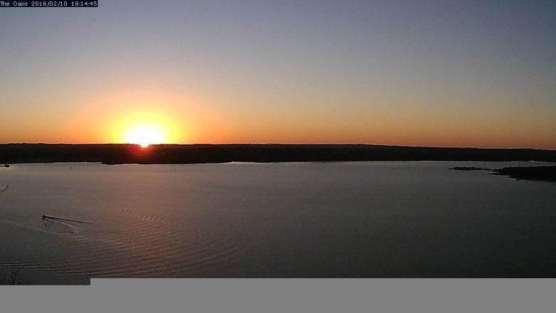 Lake Travis webcam, February 10, 2016 5:20 PM CT
