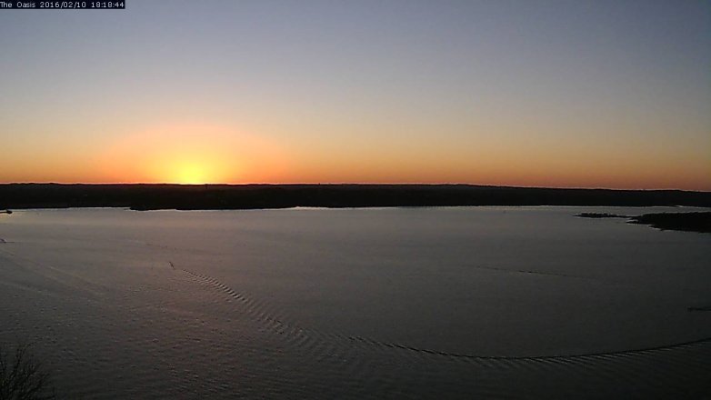 Lake Travis webcam, February 10, 2016 5:25 PM CT