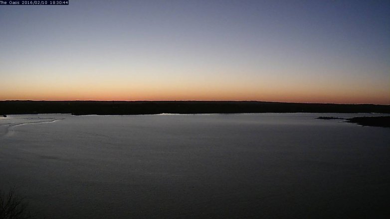 Lake Travis webcam, February 10, 2016 5:40 PM CT