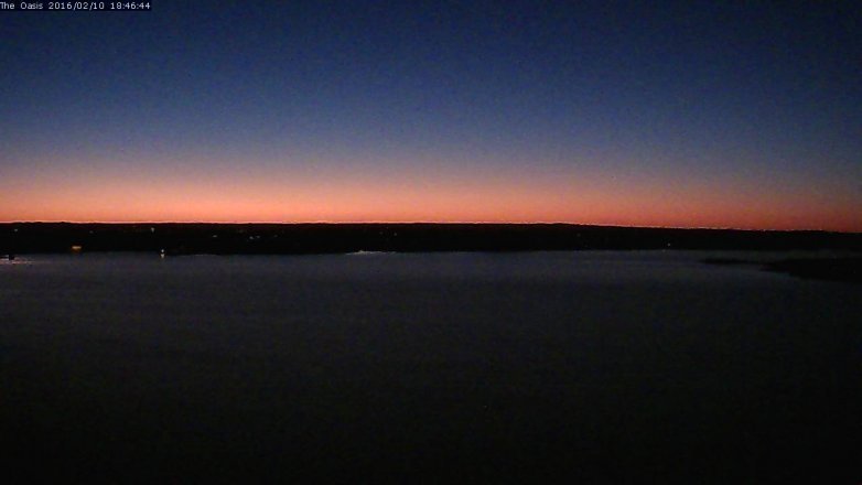 Lake Travis webcam, February 10, 2016 5:55 PM CT