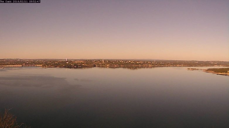 Lake Travis webcam, February 11, 2016 9:00 AM CT