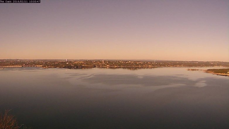 Lake Travis webcam, February 11, 2016 9:05 AM CT