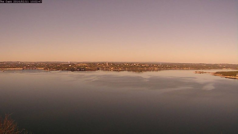 Lake Travis webcam, February 11, 2016 9:10 AM CT