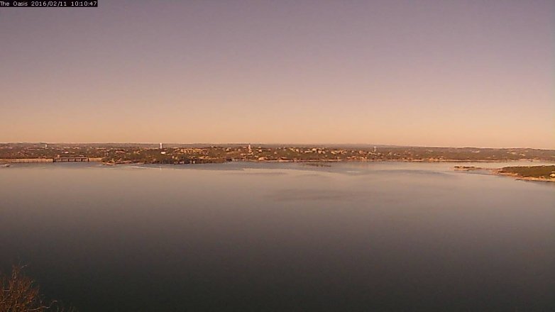 Lake Travis webcam, February 11, 2016 9:15 AM CT