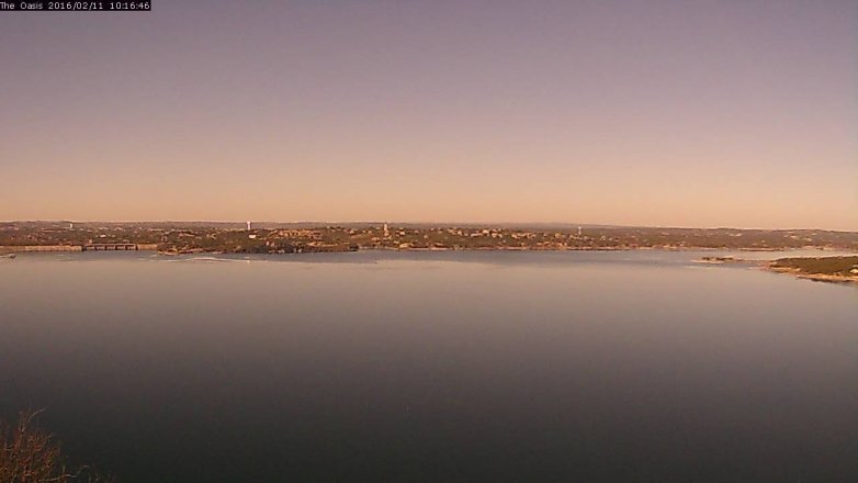 Lake Travis webcam, February 11, 2016 9:20 AM CT