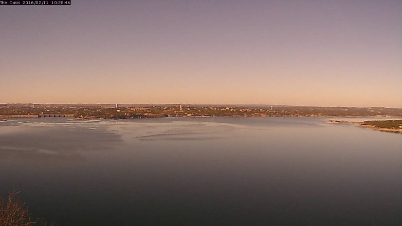 Lake Travis webcam, February 11, 2016 9:35 AM CT