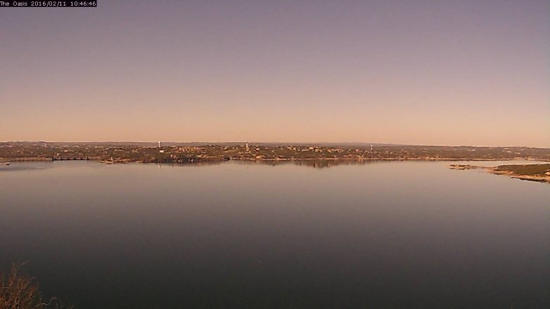 Lake Travis webcam, February 11, 2016 9:50 AM CT