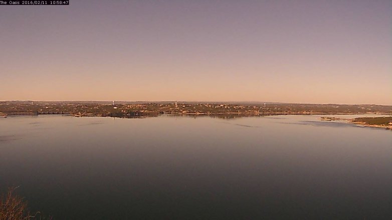 Lake Travis webcam, February 11, 2016 10:05 AM CT