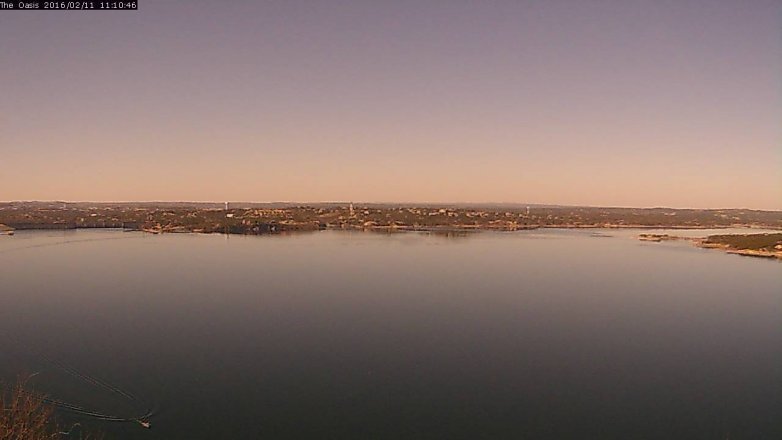 Lake Travis webcam, February 11, 2016 10:15 AM CT