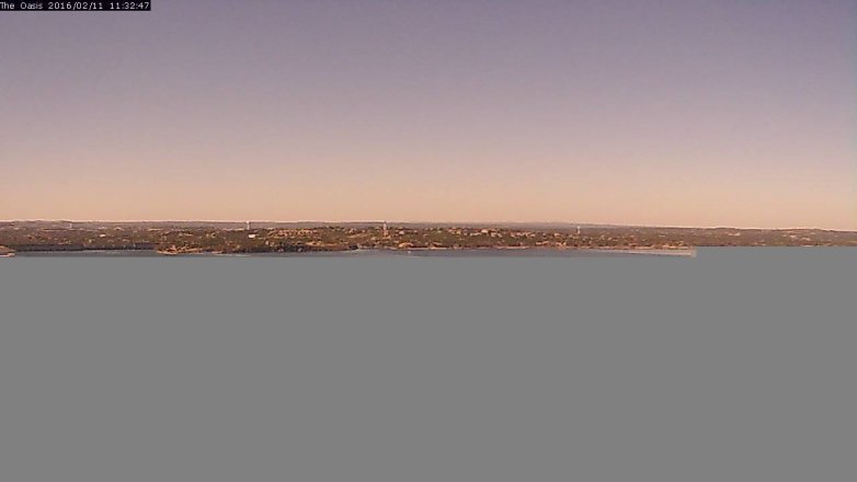 Lake Travis webcam, February 11, 2016 10:40 AM CT