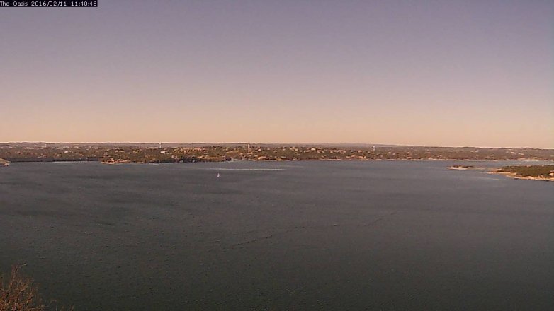 Lake Travis webcam, February 11, 2016 10:45 AM CT