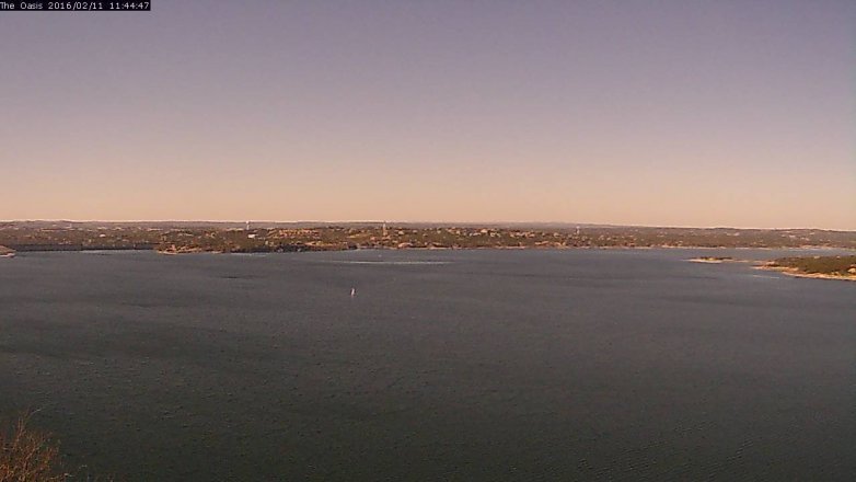 Lake Travis webcam, February 11, 2016 10:50 AM CT