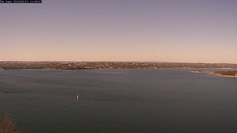 Lake Travis webcam, February 11, 2016 10:55 AM CT