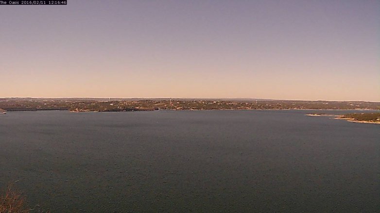 Lake Travis webcam, February 11, 2016 11:25 AM CT