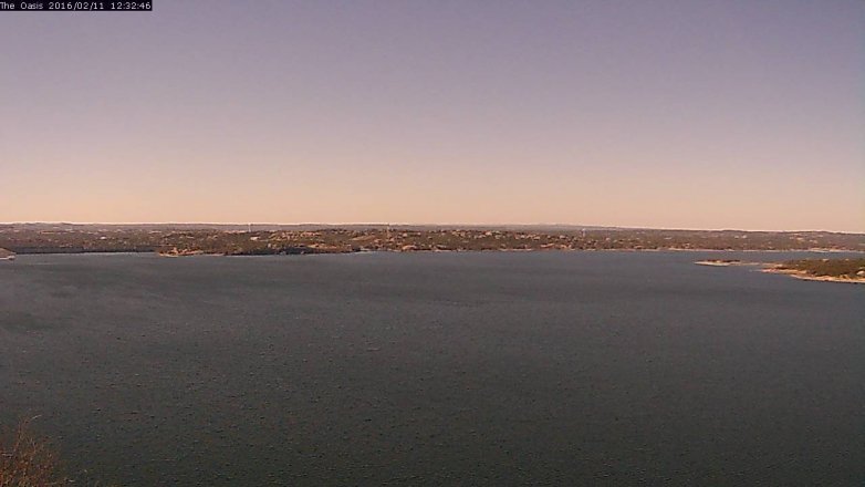 Lake Travis webcam, February 11, 2016 11:40 AM CT