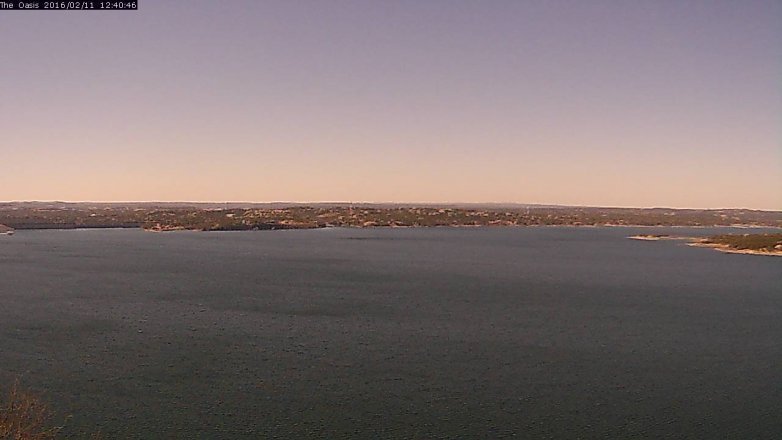 Lake Travis webcam, February 11, 2016 11:45 AM CT