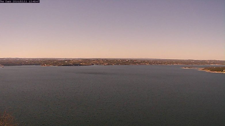 Lake Travis webcam, February 11, 2016 11:55 AM CT